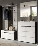 Inn.Furn Garderoben-Set Cooper, (Flurgarderobe in Wei&szlig; und Basalt Grau,...