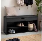 FINEBUY Schuhbank FB107189 Garderobenbank 104 cm Sitzbank Kunstleder Flurbank...
