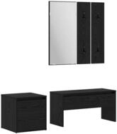 vidaXL Garderoben-Set Flurm&ouml;bel-Set 5 Stk. Schwarz Eichen-Optik Holzwerkstoff,