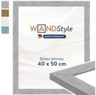 WANDStyle Bilderrahmen H750, Grau, aus Massivholz im Landhaus Stil
