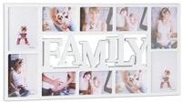 relaxdays Collagerahmen Bilderrahmen Familie f&uuml;r 10 Fotos, wei&szlig;