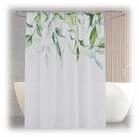 relaxdays Duschvorhang 180x200 cm mit Motiv Breite 180 cm (Bl&auml;tter),...