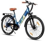 HILAND E-Bike 26" E-Mountainbike mit Shimano-Schaltung, Gep&auml;cktr&auml;ger & Nabenmotor,