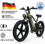 PixelPilot E-Bike Mountainbike 52V 20Ah Fatbike 26 Zoll, Shimano 7-Gang, hydraulisch,