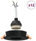 vidaXL Deckenspots, Spotlight 12 pcs Schwarz 9 x 9 x 2 cm Aluminium