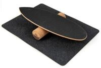 COSTWAY Balanceboard, aus Holz, f&uuml;r zuhause, inkl. Korkrolle, bis 227kg
