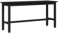 vidaXL Essbank Esstischbank Schwarz Eichen-Optik 100 x 32,5 x 48,5 cm (1-St)