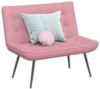 vidaXL Sitzbank Sitzbank Rosa 110x74x84 cm Samt
