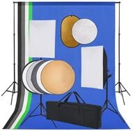 vidaXL Fotohintergrund, Fotostudio-Set mit Softbox-Lampen, Hintergrund und...