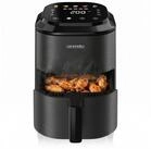 Arendo Hei&szlig;luftfritteuse kompakter Airfryer 2,5 l, Touch, 5 Programme,