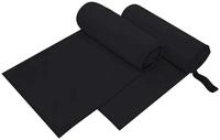 vidaXL Handtuch Sporthandt&uuml;cher 2 pcs Schwarz 200 x 100 cm, Polyester und...