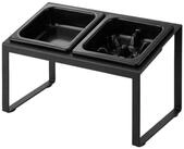 Yamazaki Futternapf Doppelnapf-Set Anti-Schling-Funktion Nooks &ndash; Metall Keramik,