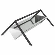 vidaXL Futterspender Futtertr&ouml;ge f&uuml;r Nutztiere Silber 111 x 76 x 38 cm