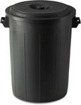 Kerbl M&uuml;lltonnenbox Futtertonne mit Deckel 70L schwarz (1 St)