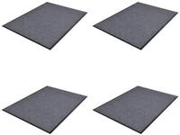vidaXL Fu&szlig;matte T&uuml;rmatten 4 Stk. PVC Grau 90 x 60 cm, Rechteckig