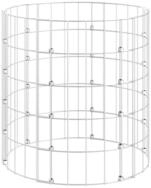 vidaXL Gartenzaun Gabionen-S&auml;ule Rund Verzinkter Stahl &Oslash;50x50 cm, (1-St)