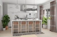HOMING Gardine Kadin (1 St), verdeckte Schlaufen, halbtransparent, Streifen,...