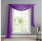 Gardinenbox Freihanddeko (1 St), ohne, transparent, Voile, Uni Volant...