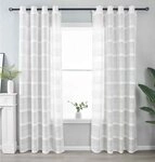 Gardinenbox Gardine (2 St), &Ouml;sen, transparent, Chenille, Meliert &raquo;Halle&laquo;...