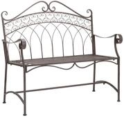 Dehner Gartenbank Antik, 2-Sitzer, 110 x 55 x 103.5 cm, Metall, Vintage Bank aus