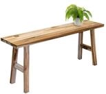Spetebo Blumenhocker Teakholz Blumensitzbank natur rechteckig (Anzahl, 1 St.,