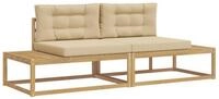 vidaXL Sofaelement Outdoor-Sofagarnitur Wei&szlig; 230,5 x 83 x 73 cm Polyester