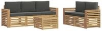 vidaXL Gartenlounge-Set Outdoor-Sofagarnitur 6 Stk. Wei&szlig; und Anthrazit...