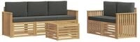 vidaXL Gartenlounge-Set Outdoor-Sofagarnitur 6 Stk. Wei&szlig; und Anthrazit...