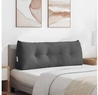 vidaXL R&uuml;ckenkissen R&uuml;cken Kissen Dunkelgrau 120 x 24 x 50 cm Stoff, 1-tlg.