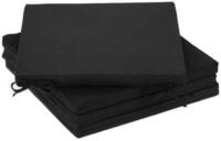 relaxdays Stuhlkissen Schwarze Stuhlkissen im 4er Set