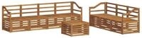 vidaXL Gartenlounge-Set Sofagarnituren 8 pcs Natur Massivholz, (8-tlg)