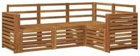 vidaXL Gartenlounge-Set Sofagarnituren 4 pcs Natur Massivholz, (4-tlg)