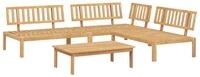 vidaXL Sofaelement 4-tlg. Garten-Sofagarnitur aus Paletten Massivholz (1 St)