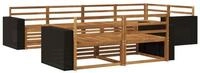 vidaXL Gartenlounge-Set Outdoor-Sofagarnitur 7 pcs Natur, (7-tlg)
