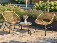 Beautysofa Gartenlounge-Set MALIKA Balkonm&ouml;bel, (Stahlgestell...