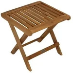 DEGAMO Hocker (1 St), 45x45cm, H&ouml;he 45,5cm, Holz Akazie ge&ouml;lt, klappbar,...