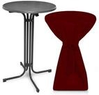 Beautissu Stehtisch Outdoor Stehtisch Bellini, klappbar, &Oslash;60cm, Bordeaux, mit...