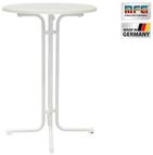 MFG Freizeitm&ouml;bel Stehtisch MFG Stehtisch d=80 cm, klappbar, wei&szlig;/wei&szlig;,