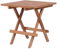 MR.DEKO Gartentisch Devon Teak Eckig (Ideal zu Deckchairs kombinierbar &ndash; f&uuml;r