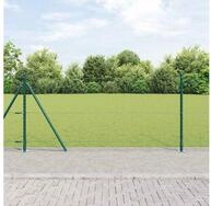 vidaXL Gartenzaun Sechseckiger Zaun mit Betonfundament 25 x 1 m Dunkelgr&uuml;n...