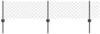 vidaXL Gartenzaun Kettenzaun mit Pfosten 10 x 0,4 m PVC-beschichteter Stahl...