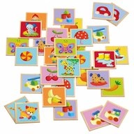 Selecta Spielzeug Lernspielzeug 36 Teile Erste Spiele Holz Legekartenspiel Memo