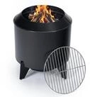 relaxdays Feuerschale 2in1 Feuerschale ohne Rauch & Grillrost