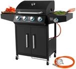 STEINBORG Gasgrill SB-8180, mit Schutzhaube, 4 Hauptbrenner + 1