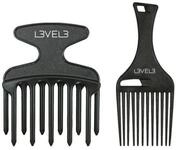 L3VEL3&trade; Distribution and Corporate Haarkamm Hair Pick Comb Set