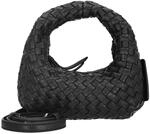 Les Visionnaires Handtasche Greta Micro Weave Silky - Henkeltasche 20 cm (black)