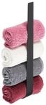 relaxdays Handtuchhalter Schwarzer Handtuchhalter Edelstahl