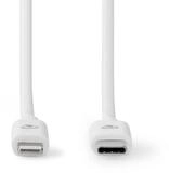 Nedis CCGL39650WT10 USB-Kabel, Lightning Kabel, Lightning Kabel, USB-C, Apple