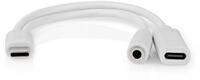Nedis CCGB64922WT01 USB-Adapter USB-C Adapter zu USB-C Adapter, USB-C, 3.5 mm...
