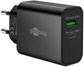 Goobay 75335 Ladeger&auml;t f&uuml;r Mobilger&auml;te Universal Schwarz AC Schnellladung
